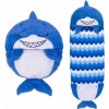 Happy Nappers: 2 v 1 spacák a vankúš – Sandal, modrý žralok – 137 cm