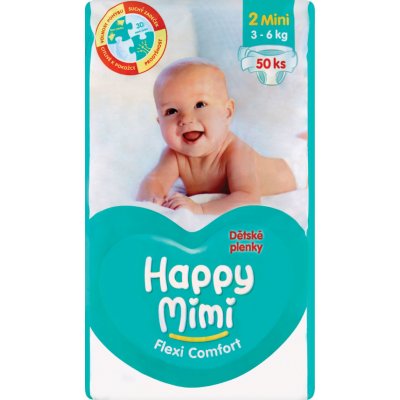 Happy Mimi Flexi Comfort Mini 1 plienky 3-6 kg 50 ks od 8,99 € - Heureka.sk