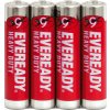 Eveready AAA zinkovo-chloridové tužkové batérie, 4 ks