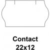 Cenovkové etikety Contact 22x12 biele