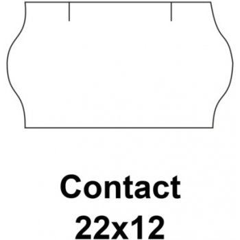 Cenovkové etikety Contact 22x12 biele