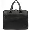Čierna pánska kožená bussines taška pre notebook (GT211)
