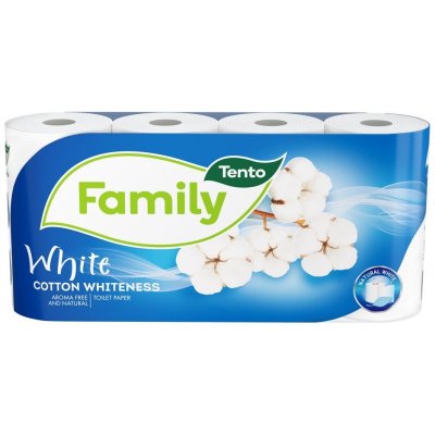 Tento Family Cotton Whiteness toaletný papier bez parfumácie 8 ks