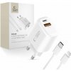 TECH-PROTECT NCA20 2-PORT NETWORK CHARGER PD 20W / QC3.0 + LIGHTNING CABLE WHITE