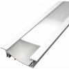 LEDprodukt LED lišta ZAPUSTENÁ BOČNÁ - biela Dĺžka: 2m, Typ krytky: Mliečna krytka zasúvacia (difúzor)