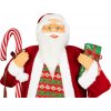 Dekorácia MagicHome Vianoce, Santa, s darčekom, červený, 120 cm