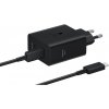 Samsung Dual USB-C 50W cestovná nabíjačka + USB-C dátový kábel, čierna EP-T5020XBE