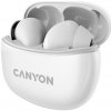 Canyon TWS-5, True Wireless Bluetooth slúchadlá do uší, USB-C nabíjanie, nabíjacia stanica v kazete, biele CNS-TWS5W