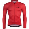 Force PURE červený pánsky cyklodres - dlhý rukáv - L