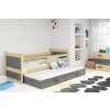 BMS GROUP Dětská postel s přistýlkou RICO 2 80x190 cm, borovice/grafitová (Volba matrace: Pěnová matrace)