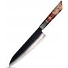 IZMAEL Damaškový kuchynský nôž Arata Gyuto/Červená 22.6 cm