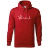 EKG šípky - Mikina pánska Cape s kapucňou - 5XL ( Červená )