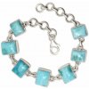 Nefertitis Larimar náramok striebro Ag 925 B536 NF57368 - 17 - 20 cm, 18,8 g