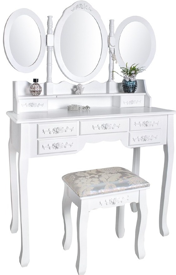 Malatec 4644 Toaletný stolík so stoličkou a zrkadlom XL od 121,91 € -  Heureka.sk