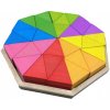 Drevený hlavolam mozaika Tangram hviezda
