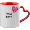 HRNČEK S FOTKOU FAREBNÝ uško srdce RÁMIK MILUJEM ŤA 350 ML FOTOpošta Farba: ČERVENÝ