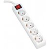 OMEGA POWER EXTENSION CORD WITH BASIC SURGE PROTECTION 1.5M 16A 5 SOCKET TYPE F SCHUKO GERMAN WHITE OL5G15W Platinet