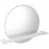 VISO okrúhle LED podsvietené zrkadlo pr.60cm s policou, biela mat VS060-01