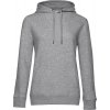 B&C | QUEEN Hooded, Dámska mikina s kapucňou, sivá heather, XL