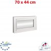 OKNA-HNED.SK Plastové okno | 70x44 cm (700x440 mm) | biele | sklopné | pivničné