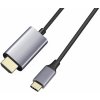 PremiumCord USB-C na HDMI kabel 1,8m rozlišení obrazu 4K*2K@60Hz Aluminium