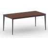 Rokovací kancelársky stôl PRIMO ACTION, 180x90 cm, čierna podnož, čerešňa