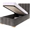 Wilsondo Jednolôžková čalúnená posteľ s úložným priestorom Austin 90x200 - grafit