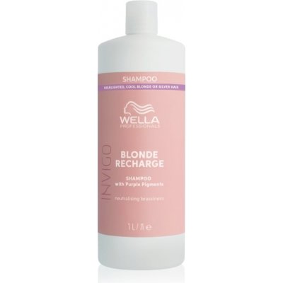 Wella Professionals Invigo Blonde Recharge šampón pre blond vlasy neutralizujúci žlté tóny 1000 ml