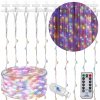 SPRINGOS LED svetelný záves - 3x2m, 200LED, 8 funkcií, ovládač, USB, IP44, multicolor