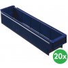 Schoeller Allibert Plastová regálová prepravka MAX typ C - 115 x 500 x 100 mm, 20 ks