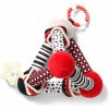 BabyOno Plyšová edukačná hračka Tiny Yoga Triangle C - More Collection - čierna/červená