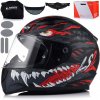 MOTOCYKLOVÁ PRILBA LS2 FF353 RAPID II KAIJU M.BLACK RED WHITE-06 M