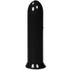 All Black AB08, čierne vinylové dildo 19 x 4,8 cm