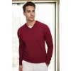 88341 Dewberry V Neck Knitwear Mens Sweater-BORDEAUX tmavočervená M dewberry 2465430648013