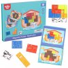 TOOKY TOY Magnetické Montessori logické puzzle Tetris Noemova archa 26 ks