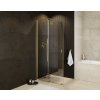 BESCO Walk-in sprchovací kút VAYO GOLD Farba rámu - Zlatá, Rozmer A - 90 cm, Rozmer C - 200 cm, Smer zatvárania - Univerzálna Ľavé / Pravé, Výplň - Číre bezpečnostné sklo - 8 mm BCVAYO90GC