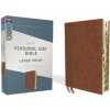 Niv, Personal Size Bible, Large Print, Leathersoft, Brown, Red Letter, Thumb Indexed, Comfort Print