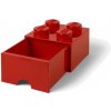 LEGO® úložný box s šuplíkem 25 x 25 x 18 cm červená