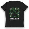 BIOWORLD ENTERTAINMENT Minecraft Floral Creeper Black Kids T-Shirt - Tričko Farba: Čierna, Veľkosť: M, Strih: Detský 5056438954458