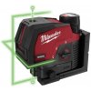 MILWAUKEE M12 Kombinovaný krížový líniový-bodový laser - zelený