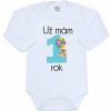 Body s potiskem New Baby Už mám rok modré