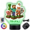 Nočná lampa Koala Wood Minecraft viacfarebná s napájaním USB/bat.
