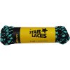 Šnúrky PROMA, STAR LACES 120 CM Čierna,Tyrkysová 120
