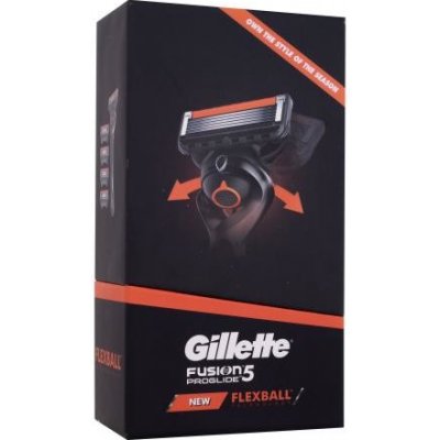 Gillette Fusion Proglide Flexball darčekový set holiaci strojček s jednou hlavicou 1 ks + 4 ks náhradné hlavice pre mužov
