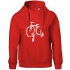 Cycle bicykel - Oversized mikina dámská Moon - kratšia + širšia - XL ( Červená )