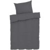 Livarno home Mušelínová posteľná bielizeň, 140 x 200 cm, (sivá) (100392689)
