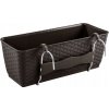 Prosperplast RATOLLA PW 49,2x17,2x17,4cm truhlík s miskou tmavě hnedý