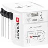 Cestovný adaptér SKROSS World MUV 65W PD s USB C káblom, biela