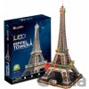 CubicFun 3D puzzle svítící Eiffelova veža 82 ks