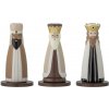 Bloomingville Drevený vianočný svietnik Betiel – set 3 ks